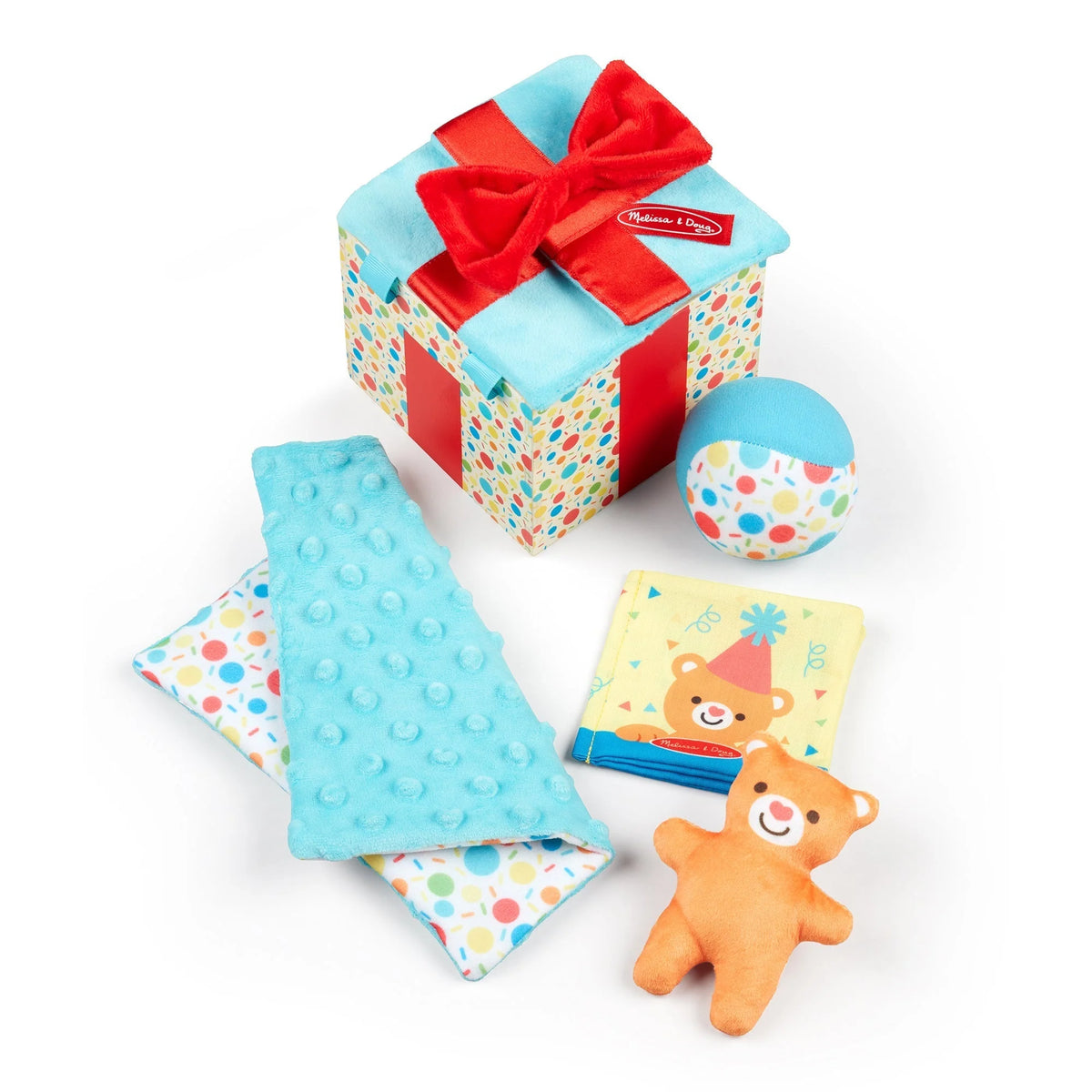 Melissa & Doug Wooden Surprise Gift Box Baby Sensory Toy