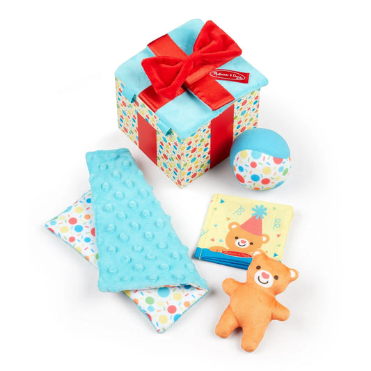 Melissa & Doug Wooden Surprise Gift Box Baby Sensory Toy
